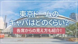 東京ドームのキャパはどのくらい？各席からの見え方も紹介！