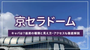 京セラドームのキャパは？座席の種類と見え方・アクセスも徹底解説