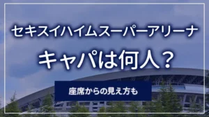 セキスイハイムスーパーアリーナのキャパは何人?座席からの見え方も