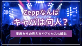 Zeppなんばのキャパは何人？座席からの見え方やアクセスも解説